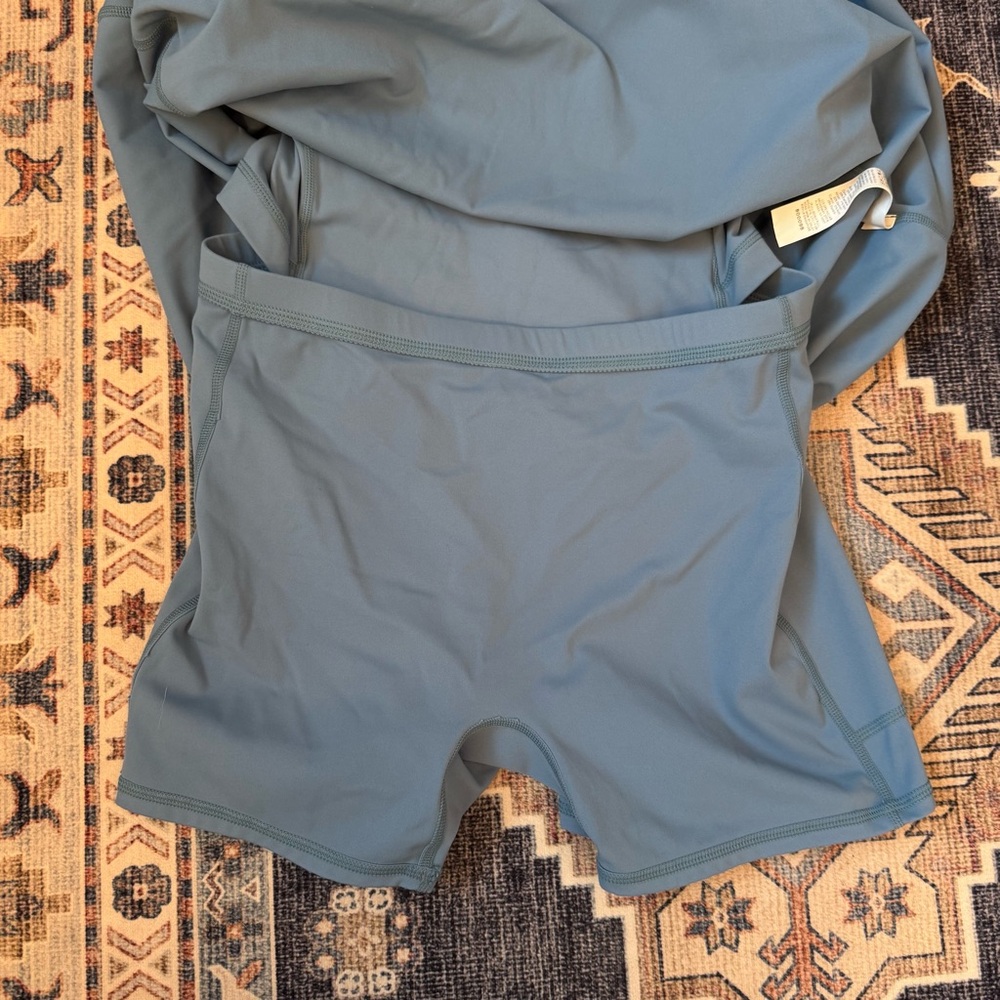 Halara SoftlyZero Plush Backless Active Dress Warm Mid Blue Athletic Size Medium - Picture 8 of 11